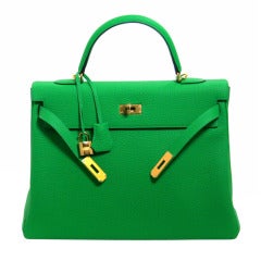 Hermès Bambou Togo Leather 35 Cm Kelly Bag