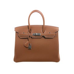Hermès Gold Togo Leather 35 Cm Birkin Bag