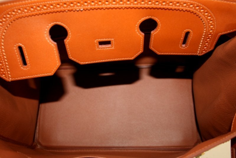 Hermès Ghillies Fauve Tadelakt 35 Cm Birkin Bag 4