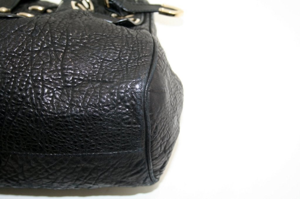 Jimmy Choo Black Textured Leather Riki Bag 3