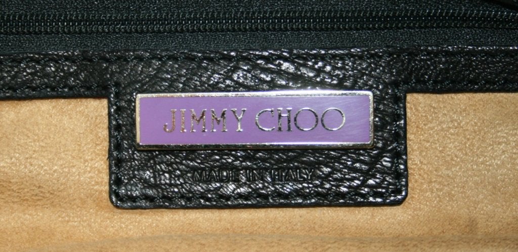 Jimmy Choo Black Textured Leather Riki Bag 4
