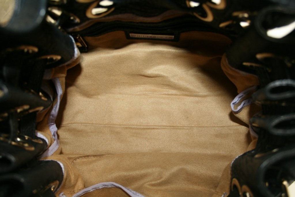 Jimmy Choo Black Textured Leather Riki Bag 5