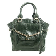 Chloe Green Leather Paddington Capsule Bag