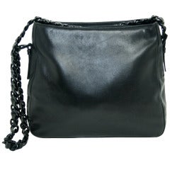 Prada Black Leather Resin Chain Bag