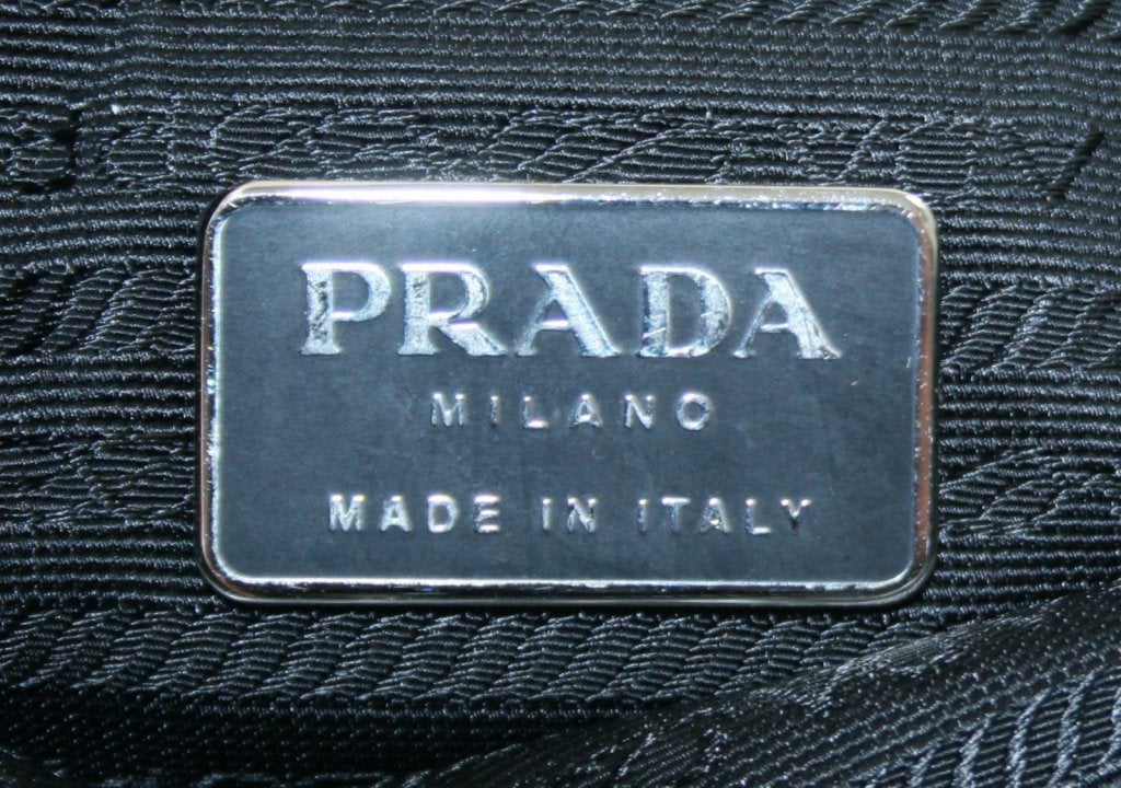 Prada Black Leather Resin Chain Bag 4