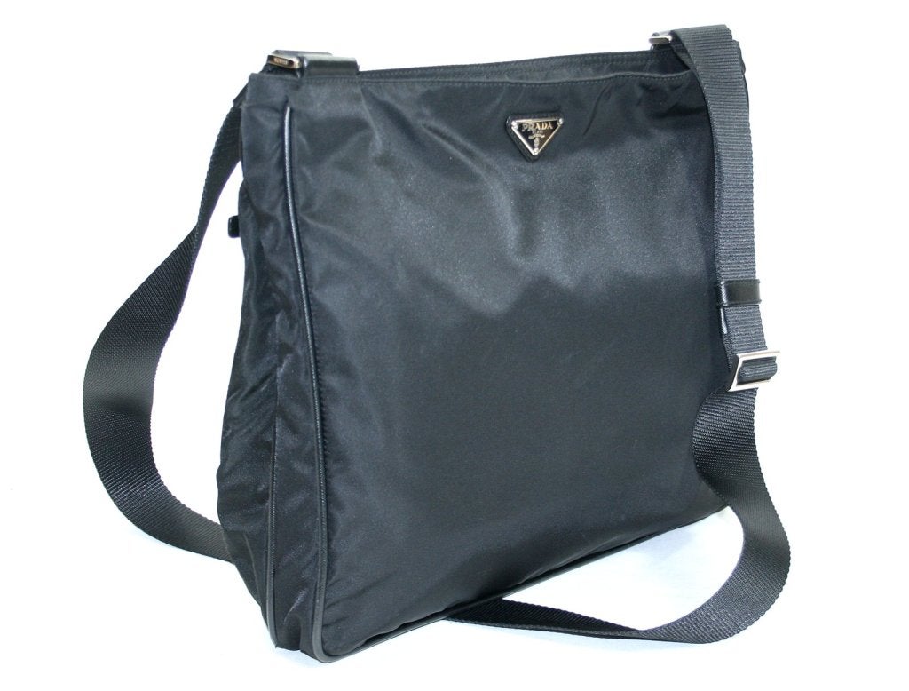 Prada Black Nylon Large Crossbody Bag at 1stdibs  