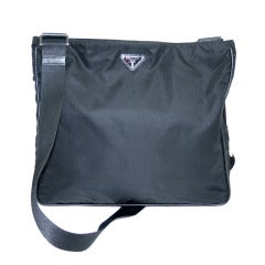 Prada Black Nylon Large Crossbody Bag