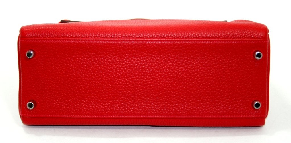 Hermès Rouge Casaque Clemence 32 Cm Kelly Bag 1