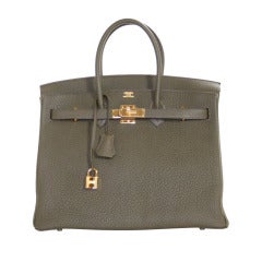 Hermes Eucalyptus Fjord 35 Cm Birkin GHW