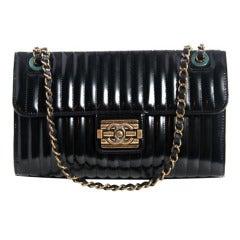 Used Chanel Black Quilted Boy Bag