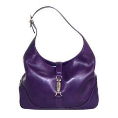 Gucci Purple Leather Jackie Hobo