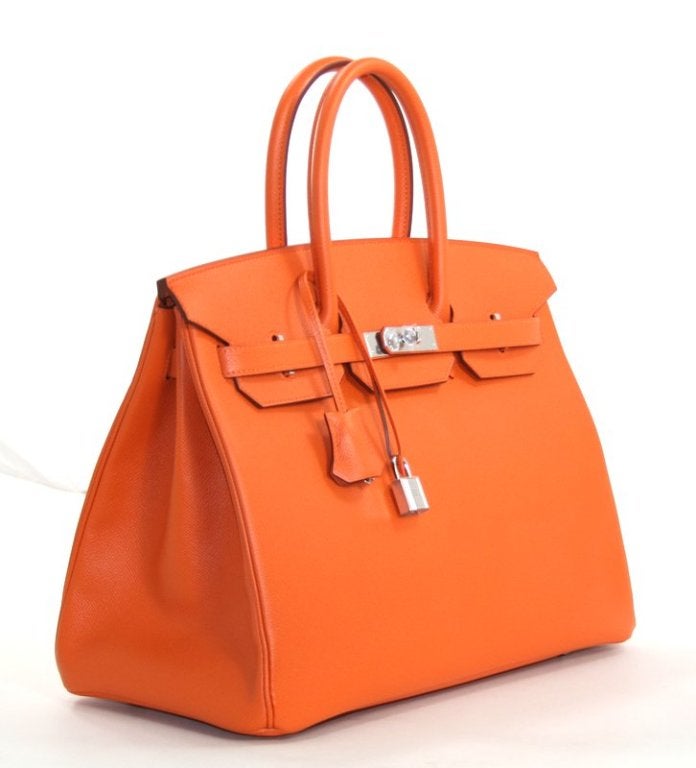 Hermès Orange Epsom 35 Cm Birkin Bag In New Condition In New York City & Hamptons, NY
