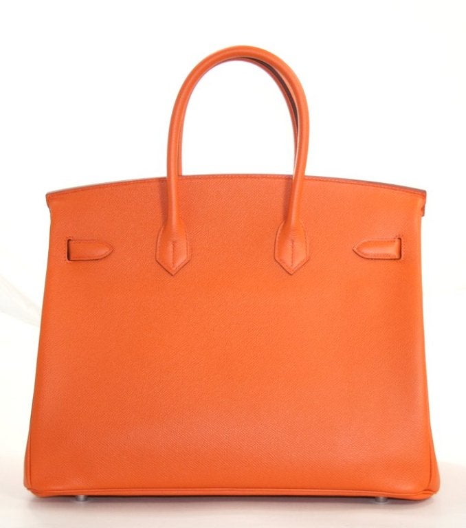 Women's Hermès Orange Epsom 35 Cm Birkin Bag
