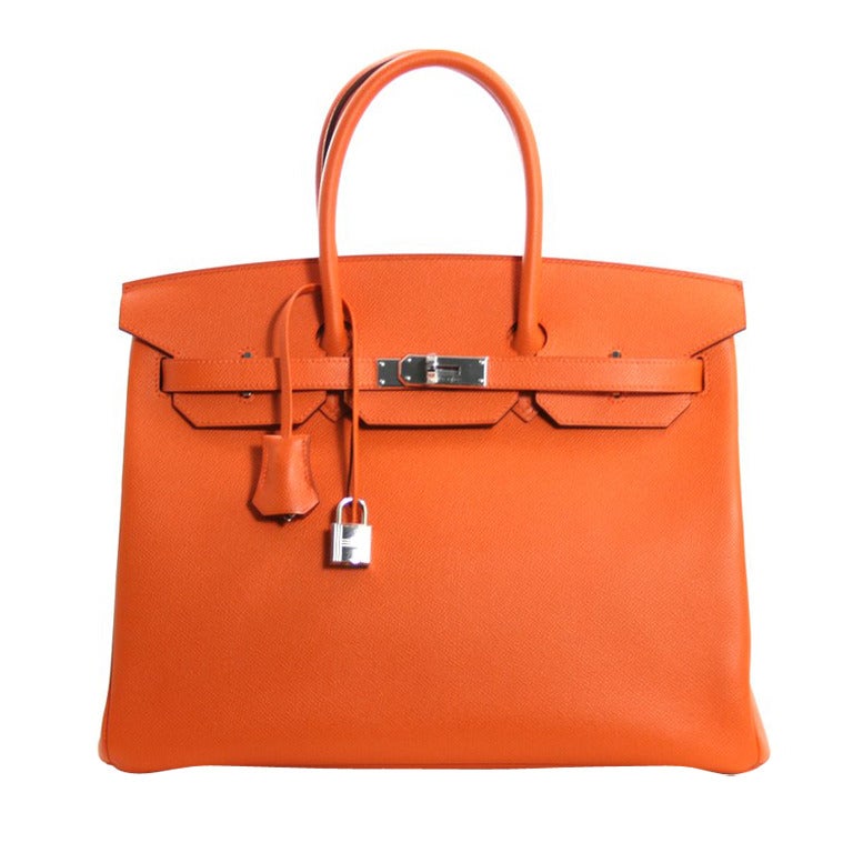 Hermès Orange Epsom 35 Cm Birkin Bag
