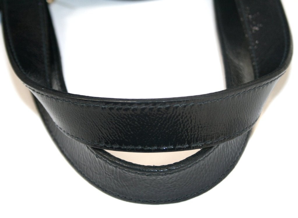 YSL Black Patent Leather Large Downtown Bag at 1stdibs  