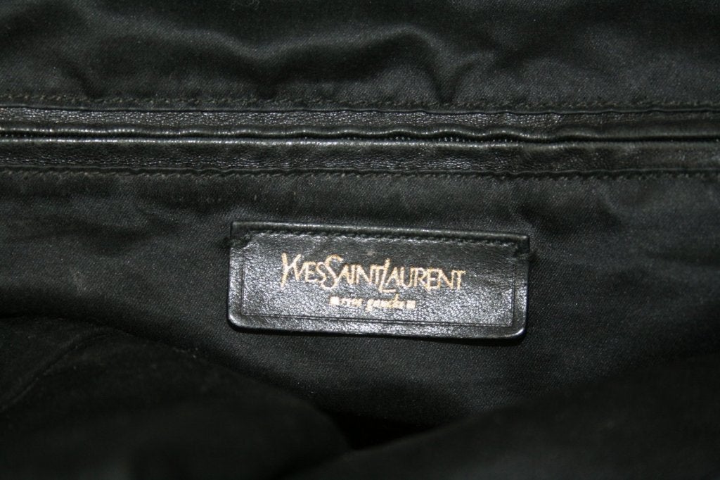 YSL Black Patent Leather Large Downtown Bag at 1stdibs  