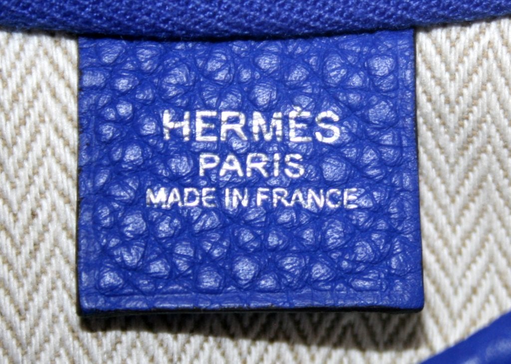 Hermès Bleu Electrique Clemence Leather Massai GM Hobo 1