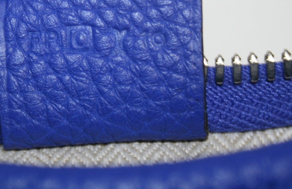 Hermès Bleu Electrique Clemence Leather Massai GM Hobo 2