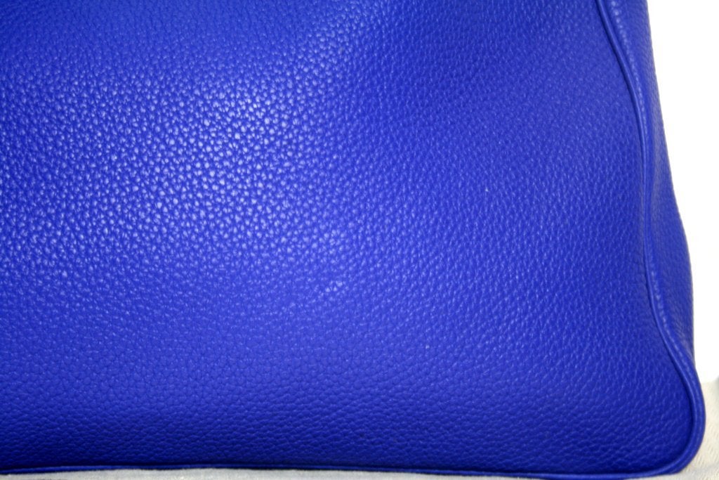 Hermès Bleu Electrique Clemence Leather Massai GM Hobo 5