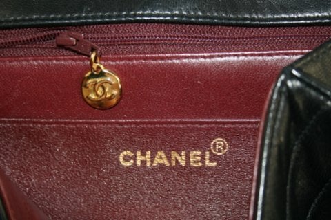 Women's Chanel Black Lambskin Kelly Style Shoulder Bag