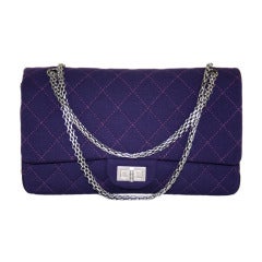 Used Chanel Purple Jersey 2.55 Reissue Bag
