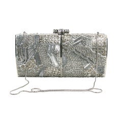 Judith Leiber Silver Crystal Clutch