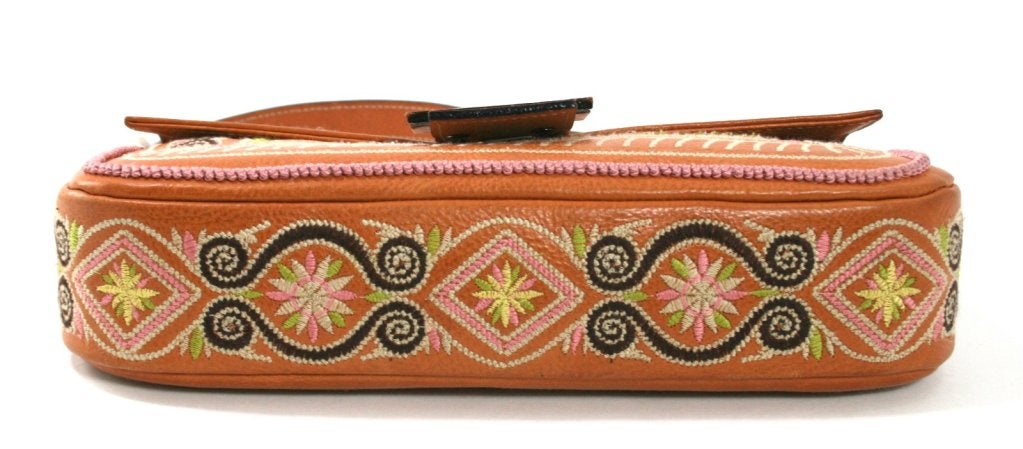 Fendi Vachetta Leather Aztec Baguette Bag 2