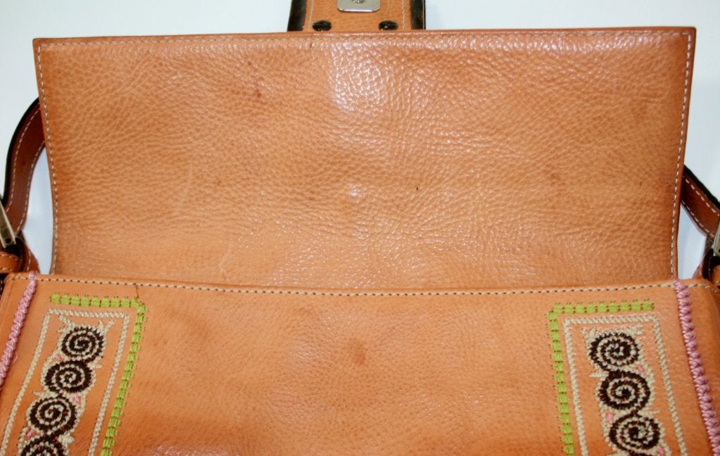 Fendi Vachetta Leather Aztec Baguette Bag 4