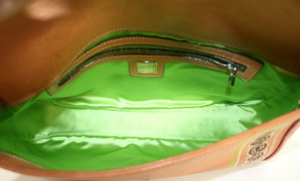 Fendi Vachetta Leather Aztec Baguette Bag 5