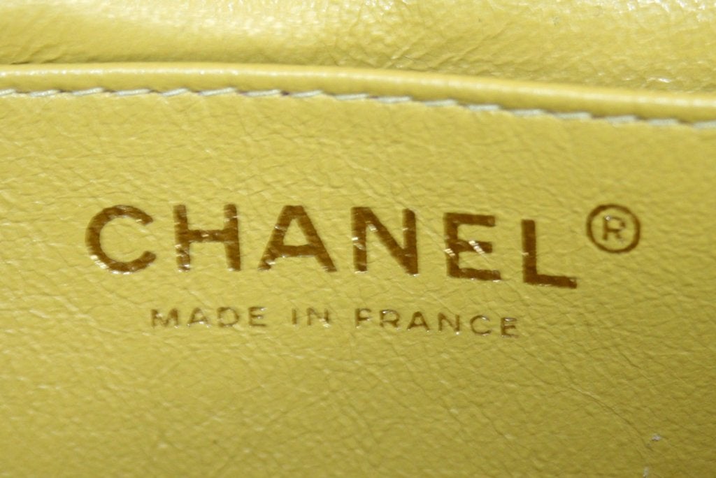 Chanel Mustard Satin Mini Classic Flap 5