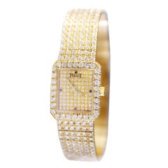 Piaget Lady's Yellow Gold and Diamond Bracelet Watch