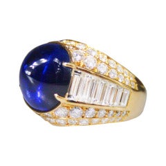 Van Cleef & Arpels No Heat Burma Sapphire Diamond Ring