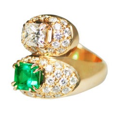 Diamond and Emerald Ring