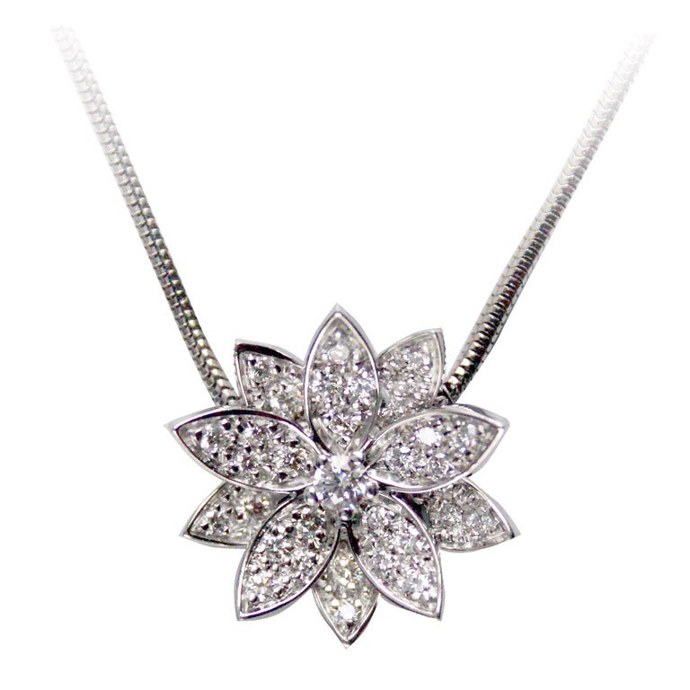 Van Cleef & Arpels Lotus Collection Diamond Necklace