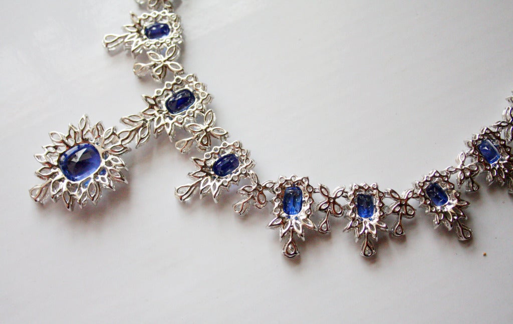 Women's Very Important Sapphire Diamond Necklace