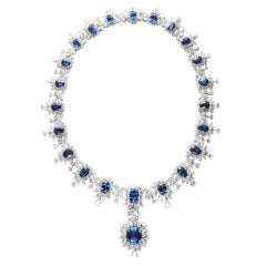 Very Important Sapphire Diamond Necklace