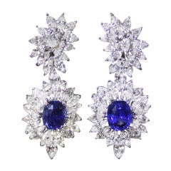 Sapphire Diamond Earrings