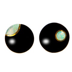 Angela Cummings Onyx Opal Earrings