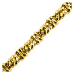 Classic Henry Dunay Faceted Gold Bracelet