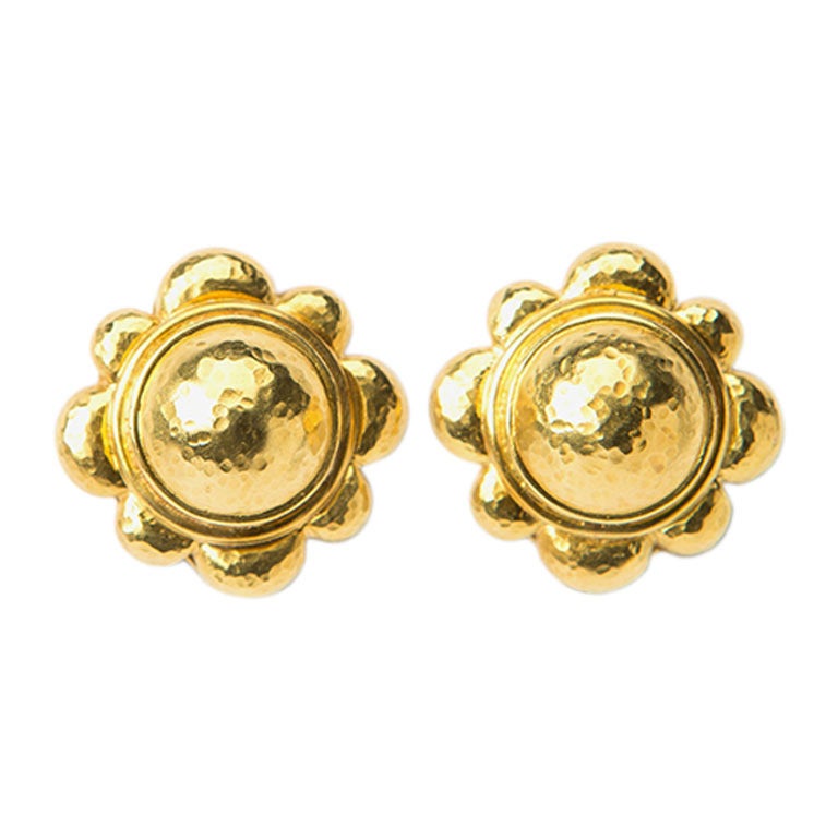 Iconic Elizabeth Locke Gold Earrings