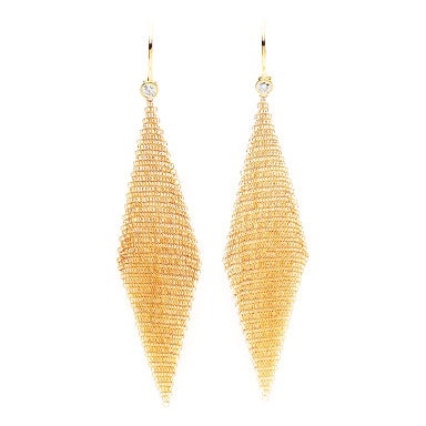 Elsa Peretti Gold mesh earrings 