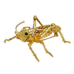 Kurt Wayne grasshopper brooch