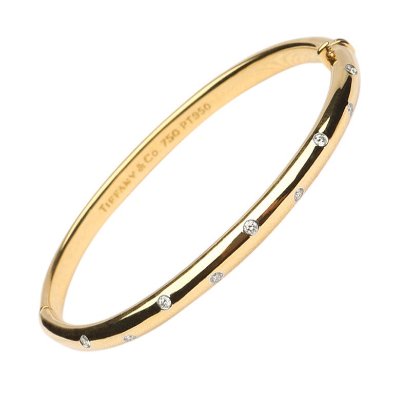 Tiffany and Co. Etoile diamond bangle bracelet at 1stdibs