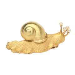 Vintage Charming Buccellati Snail Brooch