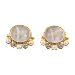 Elizabeth Locke Intaglio Earrings