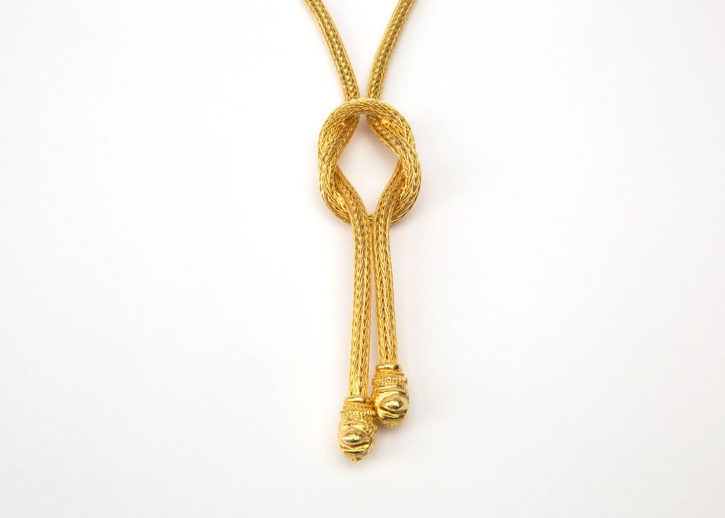 Contemporary Ilias Lalaounis woven gold necklace