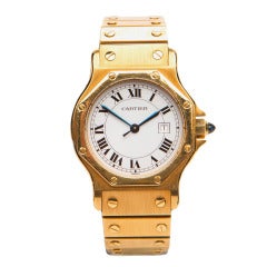 Cartier Yellow Gold Santos Bracelet Watch