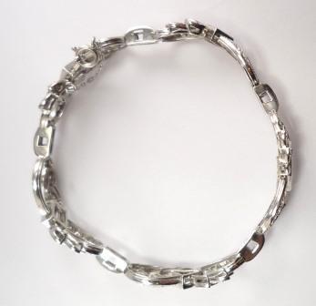 Art Deco Tiffany & Co. Diamond Palladium Link Bracelet For Sale