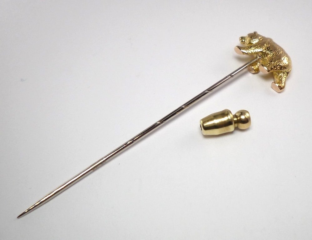 Women's or Men's Friedrich Gold Bear Pin For Sale