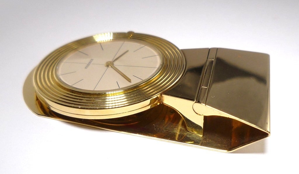 money clip with clock